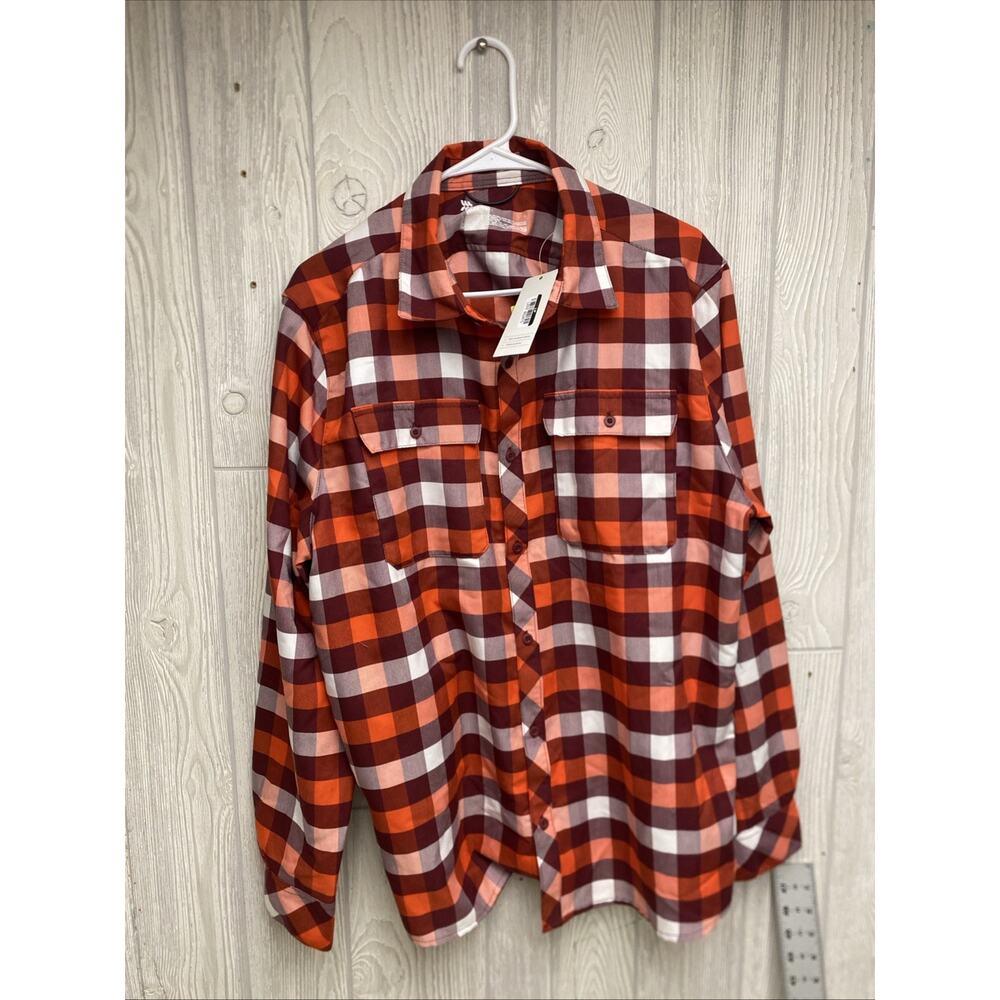 All In Motion Mens Large Red Flannel Shirt New!